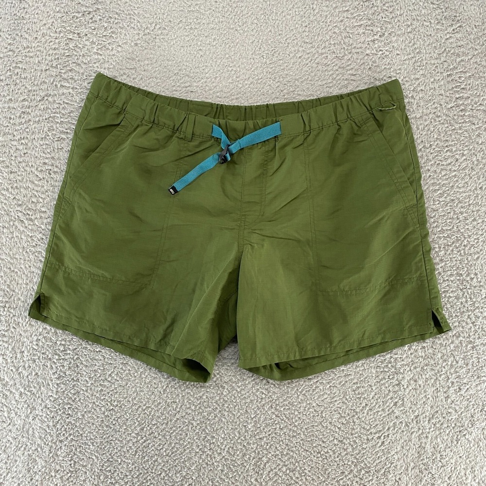 REI Hiking Shorts Mens XL Belted Ripstop Green 6 Inch Zip Pocket Outdoors
